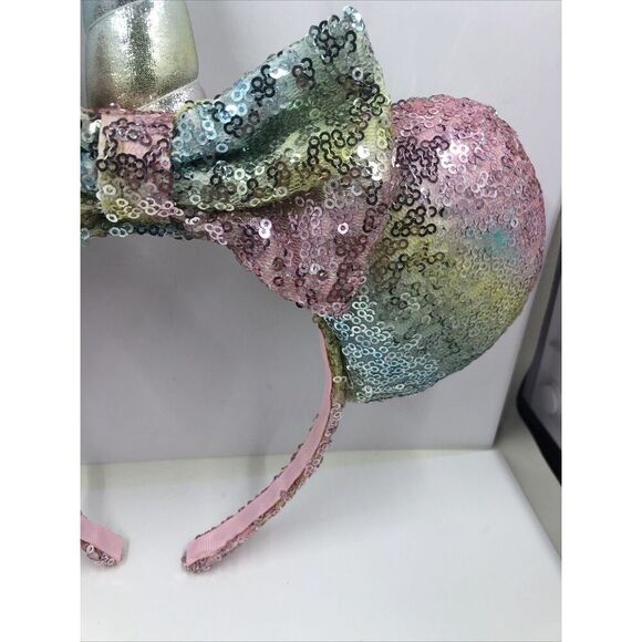 Disney Parks Unicorn Minnie Mouse Ears Headband-pastel Sequin Bow Horn - Picture 5 of 16
